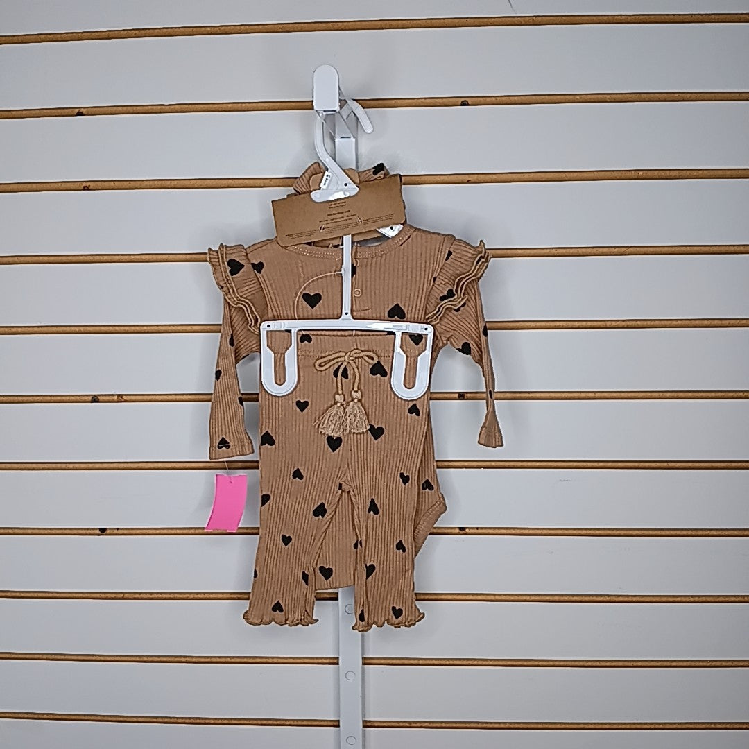 Rabbit + Bear 0-3 Months Outfit 2pc