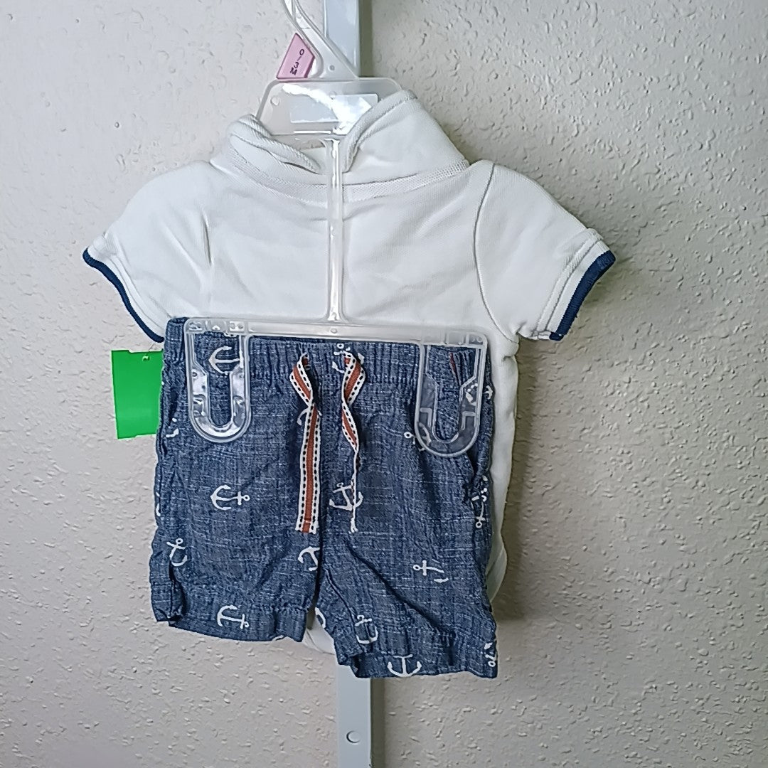Tommy Bahama 0-3 Months Outfit 2pc