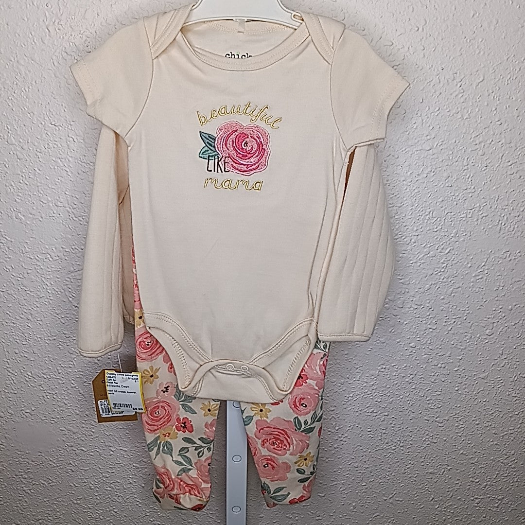 Chick Pea 6-9 Months Outfit 3pc