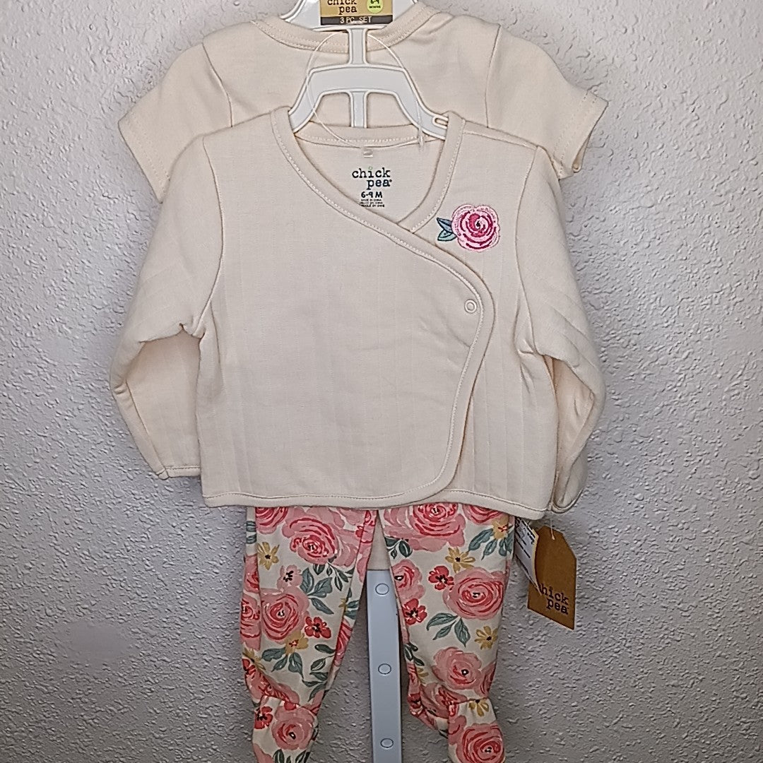 Chick Pea 6-9 Months Outfit 3pc