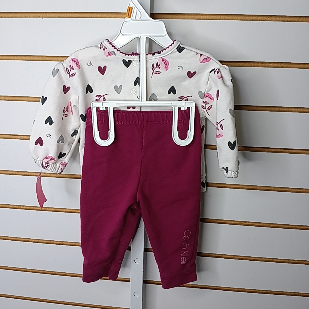Calvin Klein 3-6 Months Outfit 2pc