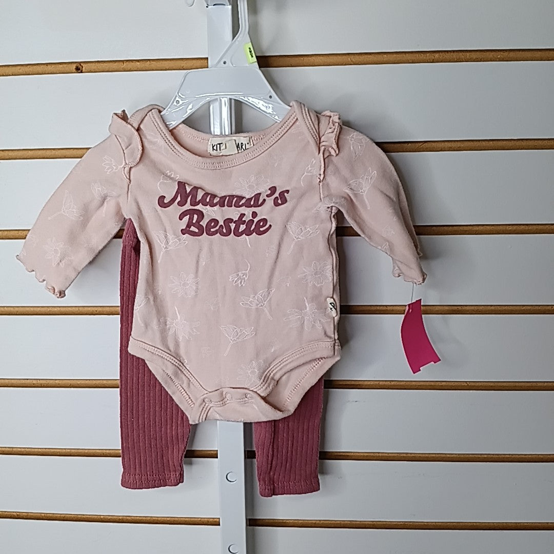 Kit + Pearl 0-3 Months Outfit 2pc