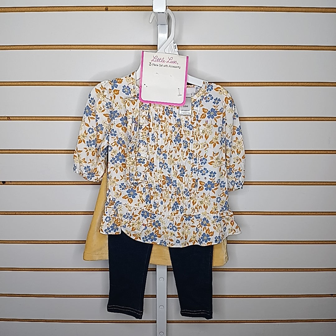 Little Lass 18 Months Outfit 3pc