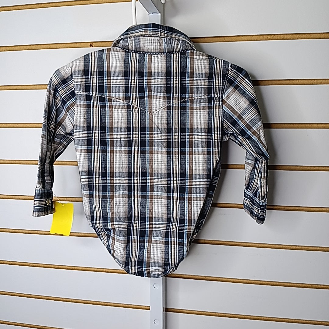 Wrangler 12 Months Onesie Dress Shirt