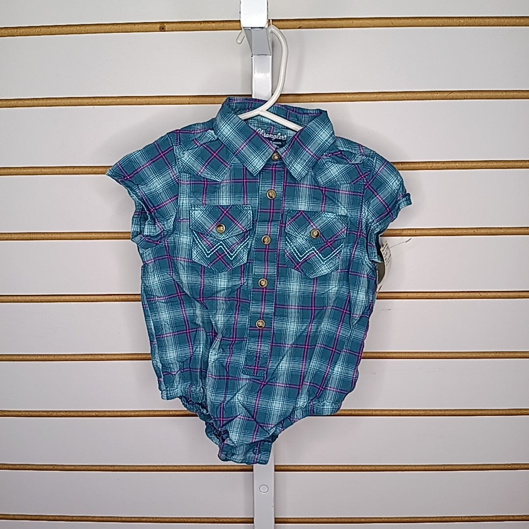 Wrangler 6-9 Months Onesie Dress Shirt
