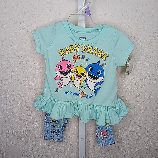 Pink Fong 12 Months Outfit 2pc