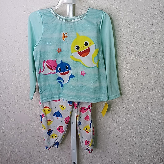 Pink Fong 4T Pajamas 2pc