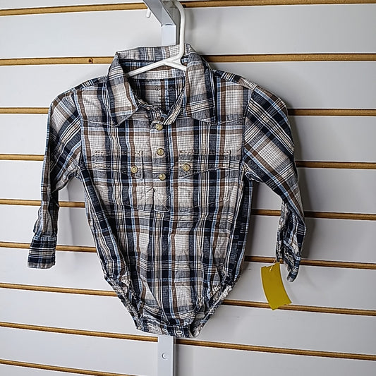 Wrangler 12 Months Onesie Dress Shirt