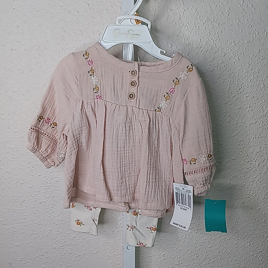 Jessica Simpson 0-3 Months Outfit 2pc