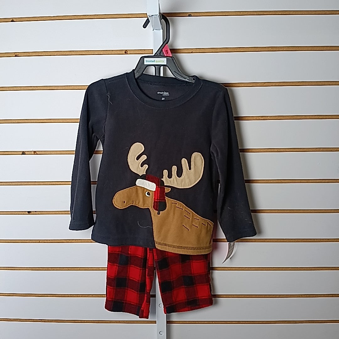 Simple Joys 2T Pajamas 2pc