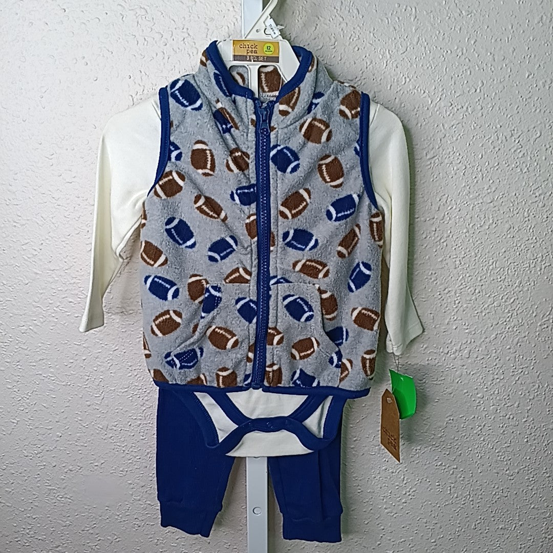 Chick Pea 12 Months Outfit 3pc