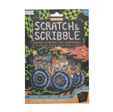 OOLY  Monster Trucks Scratch & Scribble